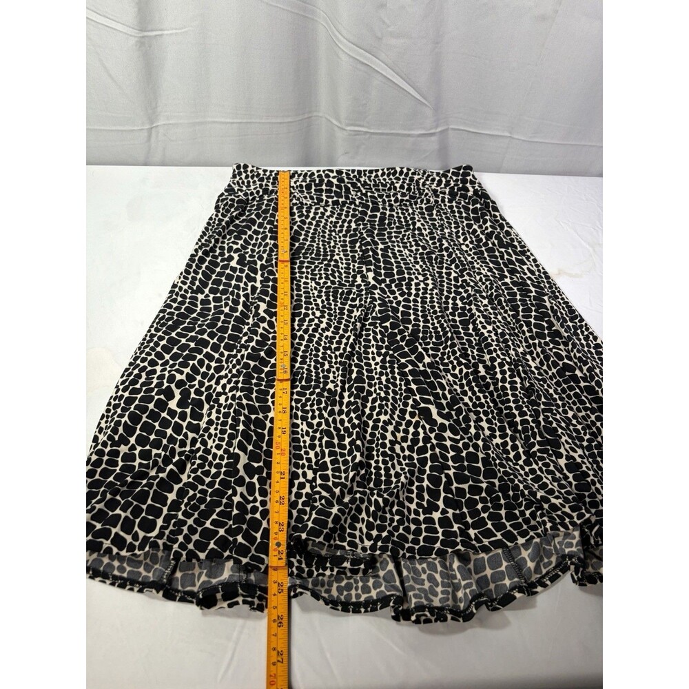 Apt. 9 Black/White Pull-On A-Line Knee-Length Knit Stretch Skirt Size Large - Picture 4 of 6